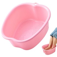 Ytterbium 발에 몸을 담그는 욕조 대형 마사지 족욕 욕조 플라스틱 홈 스파 페디큐어 버킷 휴식 및 스트레스 완화 여성 및 남성에게 적합 (핑크), 핑크