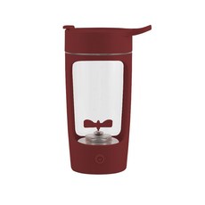 第三代電動攪拌杯，650ML大容量Tritan材質Type-C充電一鍵啟動全自動攪拌, 新色-酒紅色(贈杯刷，杯身刻度):第三代