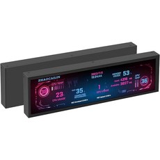 CPU FHD IPS 1920x480 LCD CPU GPU 11.3인치 컴퓨터 보조 스크린 인클로저가 있는 온도