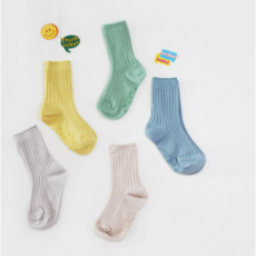 어디에나 잘 어울리는 약간의 톤다운된 파스텔 색상의 바론 양말 SET (5color)