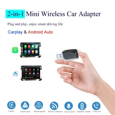 카플레이 안드로이드 오토 2 in 1 무선 어댑터 USB 동글 유선에서 AI 스마트 박스 모든 차량용, 01 2in1 Box