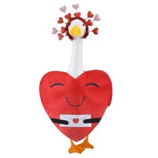 Locmeo 발렌타인 데이 구스 의상 러브 하트 코스튬 레드 베란다 의류 58.4cm(23인치) 시멘트 조각상 야외 잔디 마당 정원 파티오 장식 273459