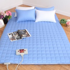 홈홈 국내 제조 순면 클래식 온수 전기 탄소 전용 매트커버, 딥블루