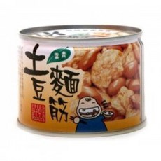 發票 青葉 花生麵筋 土豆麵筋 罐頭 花生 麵筋 土豆 面筋 素食 非凹罐 非即期品 日期新 罐頭, 1個