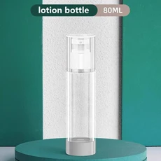 쿠쿠스토어 15ml 투명 에어리스 화장품 크림 펌프 병 여행 디스펜서 젤 로션 기, 02 lotion bottle 80ml
