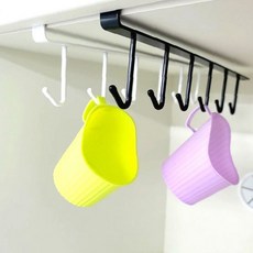 주방 수납 후크 문틀 걸이형 조리 도구 보관 컵 국자 행주 거치대 공간 활용, 1개, 블랙