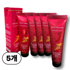바르는파스 관절크림 150ml 홍삼 글루코사민 멘톨 근육 통증 크림 무릎 종아리 팔 허벅지 허리 엉덩이 손목 마사지크림, 5개, 1개입