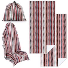 Tranqun 카시트 타월 커버 2팩 보관 가방 포함 시트 운동 후 땀 세탁 가능한 커버 미끄럼 방지 자동차 타월 개 반려동물 운동 야외 스포츠 활동용(보헤미아), 보헤미아