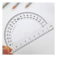 태양고도측정 과학수업 반원 각도기 5P 교과연계 제도세트 학교준비물, 3세트, 투명