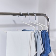 베스트하임 제넥스 논슬립 회전형 치마 바지걸이, 아이보리, 20개