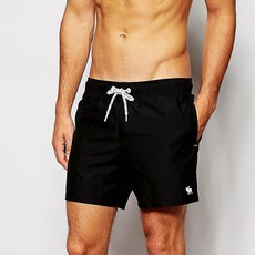 Abercrombie & Fitch 美國百分百全新真品黑色麋鹿海灘褲衝浪褲