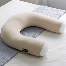 폴랑 U자형 숏 바디필로우 무지 소형 안고자는 수면 꿀잠 베개, 숏 바디필로우(베이지)