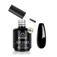 비틀스 젤 폴리쉬 15ml/0.51fl 온스 노 와이프 탑 코트 고광택 반짝이는 오래 지속되는 클리어 크리스마스 네일 폴리쉬 레드 스파클 그린 글리터 골드 실버 겨울