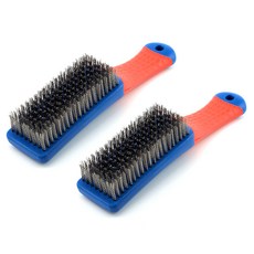 유스툴 스텐 와이어 브러쉬 철브러쉬 청소솔 찌든때 녹제거, 2개, 블루