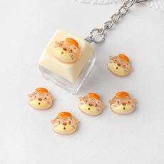 비즈아이 [6425-17]아크릴 키캡파츠 탑꾸재료 수달얼굴 12.5x10mm 1개