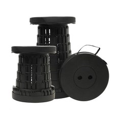 야외 캠핑 낚시 바비큐용 접이식 휴대용 의자, Black, 1 pack