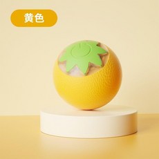 貓咪電動引力滾滾球 智能互動寵物玩具, 黃色-橙子轉轉球, 1個
