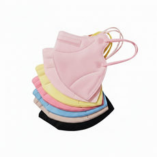 올레썸 KF94 새부리형 어린이 마스크 유아 키즈 황사 숨편한 귀편한 국산 일회용 귀안아픈 7컬러 (총 100매), 5개입, 20개, 연핑크(pink)