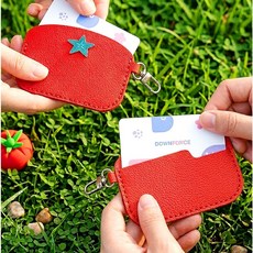 가죽 카드지갑 만들기 diy 과일 가죽공예 수업 재료 노인 중학생 고등학생, 토마토