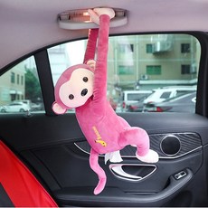 원숭이 티슈케이스 휴지케이스 몽키 멍키 차량용, 1개, 원숭이 티슈케이스-블루