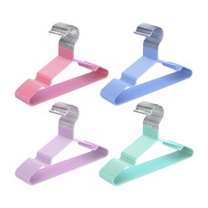 兒童防滑衣架 奈米浸塑嬰兒小衣架 高承重力 耐用不生鏽, 紫色［超取限120支］, 30個