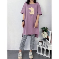 韓國 棉麻長踢, 玫紫, 1個
