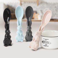 신학기 준비물 고급 래빗스푼 다용도 숟가락 포크 세트 집 주방 학용품 어린이집 유치원 학교, 래빗스푼스카이블루, 1개