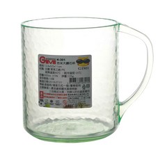 雷霆百貨 吉米大鑽石杯 600cc 塑膠杯 牙刷杯 衛生杯 環保塑膠杯 樂口杯 K301, K301 綠, 1個, 綠