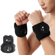 타오진 손목 발목 모래주머니 중량밴드 2개입, 블랙, 2kg