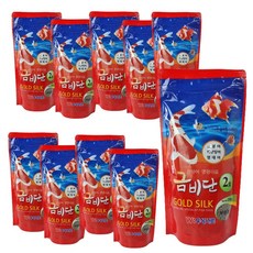 금비단 골드실크 금붕어 잉어 사료 중간 입자 2호, 250g, 10개