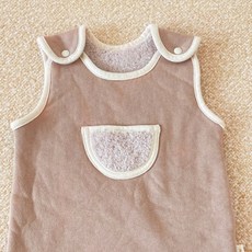 마롤로뜨 아기 수면조끼 자수 극세사 아기 실내복 수면잠옷