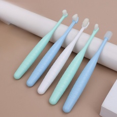 寵物牙刷組 貓狗專用 五種刷頭, 1個, 小刷頭款, 藍色