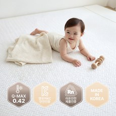 듀라쿨텍 KC인증 국산 아기 침대 냉감패드 유아 여름 쿨매트 신생아 냉감매트, 1개, 화이트