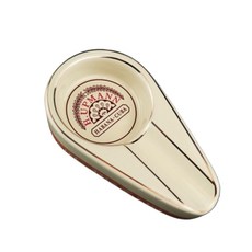 LUBINSKI 精緻陶瓷煙灰缸 時尚黑金邊緣 防滑耐用易清潔, 杏色 烏普曼, 1個