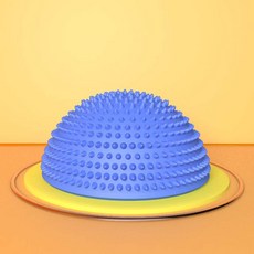 DIU 觸覺球兒童感統訓練器材健身球家用瑜伽球半圓球按摩墊平衡訓練, 1個, 藍色:如圖