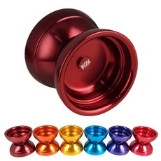 강제리턴이 잘 되는 어린이용 메탈 롤리 요요, 유광 레드, 1개