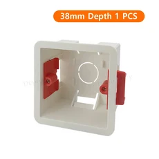 유형 86 벽 스위치 소켓 정션 박스 접합 카세트 PVC 숨겨진 하단 상자 와이어 범용 흰색 전기, 01 0V, 16 38mm Depth 1PCS