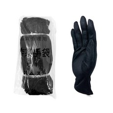【京閣織化】純棉黑手套-12雙 黑手套 禮儀手套 電子手套 加工手套, 1個, M