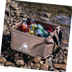 야외활동 세척용품 수납 접이식 휴대용 물통 보관함 캠핑장 설거지 조리도구 정리, 옐로우