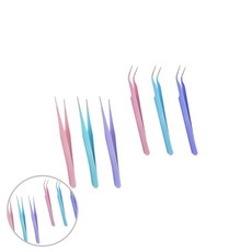 시월 공예용 핀셋 3색SET 2종 택1 네일집게, 일자핀셋 3색세트 (P0000QQZ), 1개