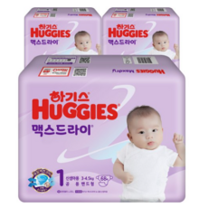 하기스 NEW 맥스드라이 밴드형 기저귀 남녀공용, 1단계, 272매