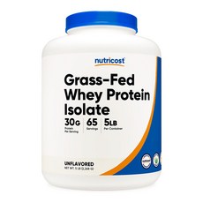 뉴트리코스트 그래스 페드 웨이 프로틴 아이솔레이트 2268g 무맛 1병, 1개, 2.268kg