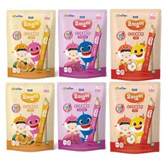 요미요미 [맛보기세트] 유기농 롱롱뻥 3종 6봉 (단호박2 + 자색고구마2 + 사과2) 24g 6개, 2세트