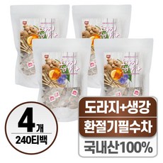 헬시위듀 도라지생강차 티백 건강차 생강즙, 90g, 4개, 60개입, 1.5g