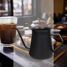 드립포트 블랙 홈카페 주방 코팅 커피 테프론 메이커, 드립포트 350ml