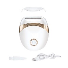 女士電動剃毛器 USB充電 迷你刮毛刀, 白色, 855