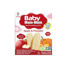 Hot Kid Baby Mum-Mum Gentle Teething Wafers 사과 & 호박, Apple & Pumpkin, 1개, 50g