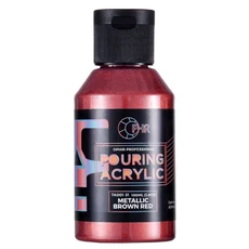 막붓 아크릴 푸어링 페인트 수성 고유량 아트 공급 36 가지 색상 100ml/병, 31 METALLIC BROWNRED, 1개