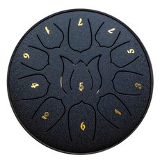 스틸 텅드럼 행드럼 명상, 1개, 스톤그린 6인치 11음