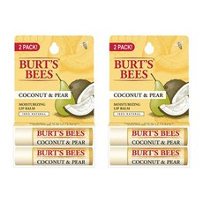 버츠비 모이스처라이징 립 밤, Coconut & Pear, 4.25g, 4개
